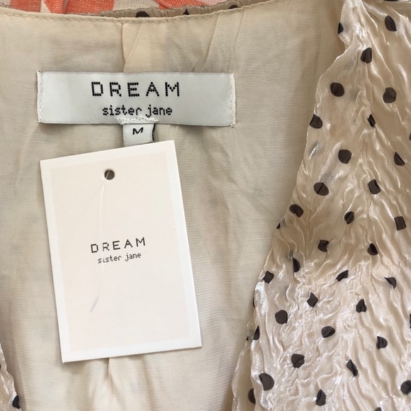 NWT Sister Jane Textured Polka Dot Dress w/ Statement Sleeves M - Picture 3 of 3